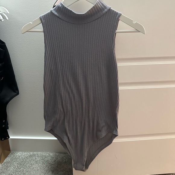 Nasty Gal Periwinkle Mock-neck Bodysuit In Size Medium. - Picture 1 of 1